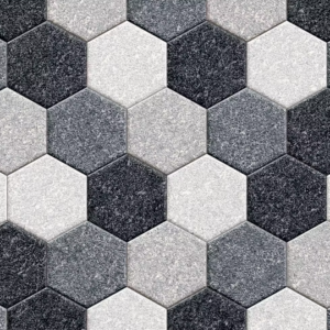 HRP Grey Multi Hexagon Stone Tiles